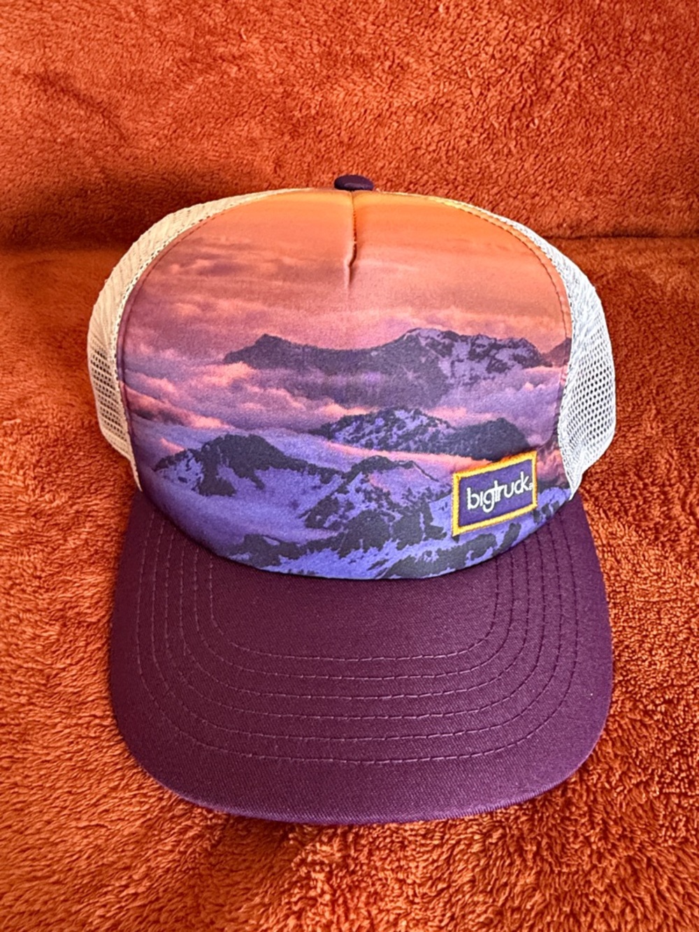 Big Truck mountain sunset Trucker Cap (M)